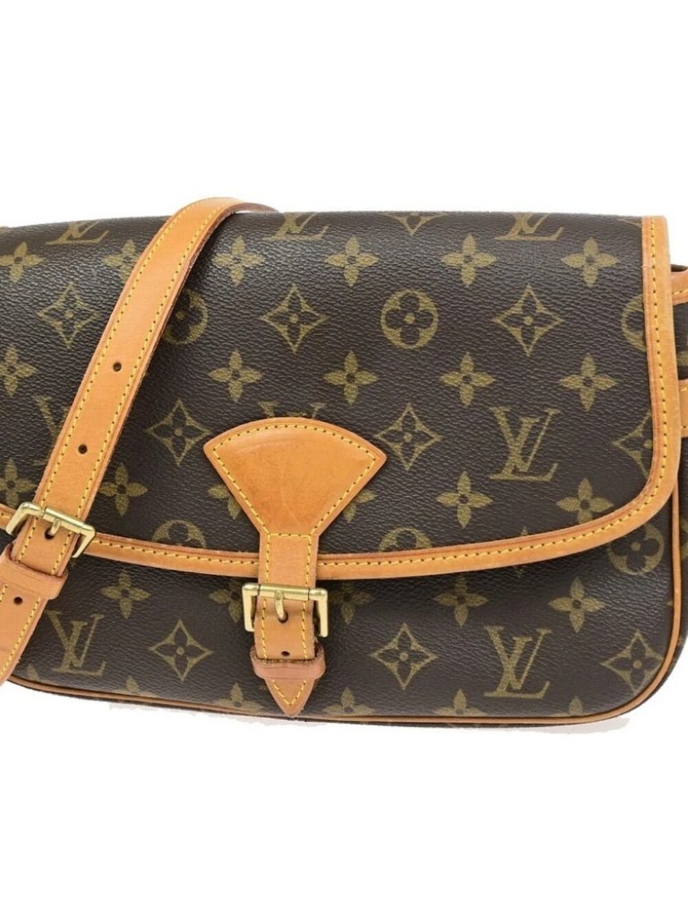 LOUIS VUITTON Sologne Shoulder Bag Monogram Leather Brown France